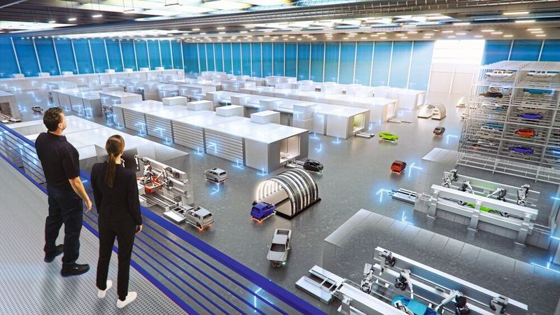 Die Lackieranlage der Zukunft ist ein modulares Konzept mit Boxen, die individuell angesteuert werden. Es ermöglicht eine einfache Anpassung der Produktionskapazität an alle Szenarien. (Dürr)