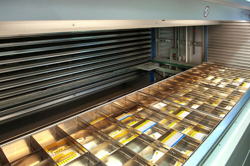 In den Hochregallagern bei Zecha liegen Hartmetallrohlinge mit einem Gewicht von mehreren Tonnen.  (Bild: Zecha/Stefanie Morlok Fotografie)