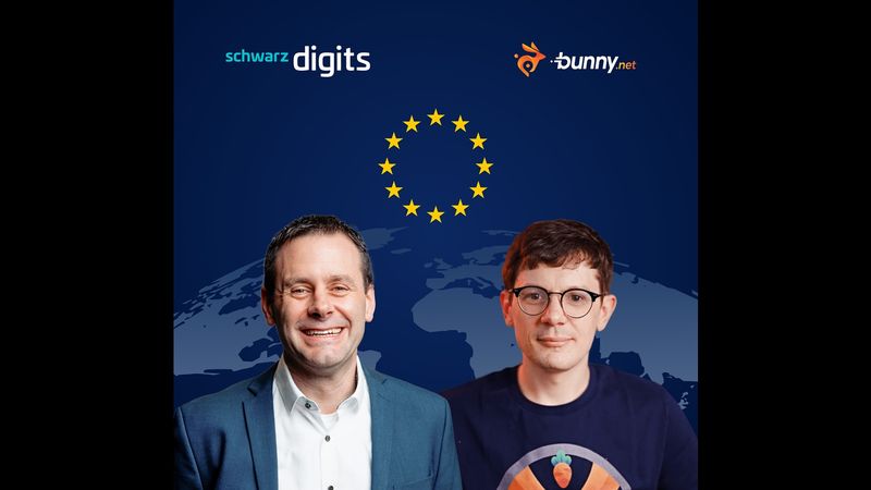 Robin Hermann, CTO von Stackit (links) und Dejan Grofelnik Pelzel, CEO von bunny.net.(Bild:  Schwarz Digits)
