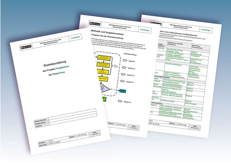Bild 2:  Beispiel einer Vorlage für die Risikobeurteilung. (Bild: Phoenix Contact)