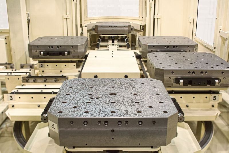 Das Palettenwechselsystem PLS ist ab Werk mit zwei bis sechs Paletten erhältlich und ermöglicht einen mannarmen oder mannlosen Betrieb über mehrere Stunden. (Yasda)