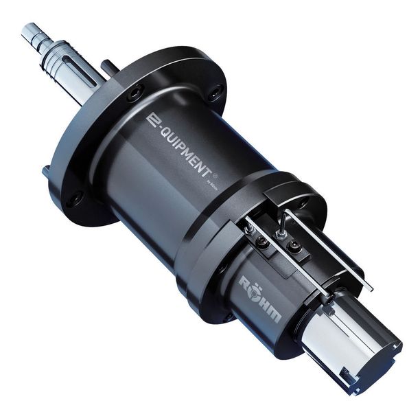 Bild 6: Eine kompakte, neuartige Elektro-Löseeinheit dient als Ersatz für die hydraulische Löseeinheit am Spindelende zum Lösen von Werkzeugspannsystemen. Bild: Röhm (Archiv: Vogel Business Media)