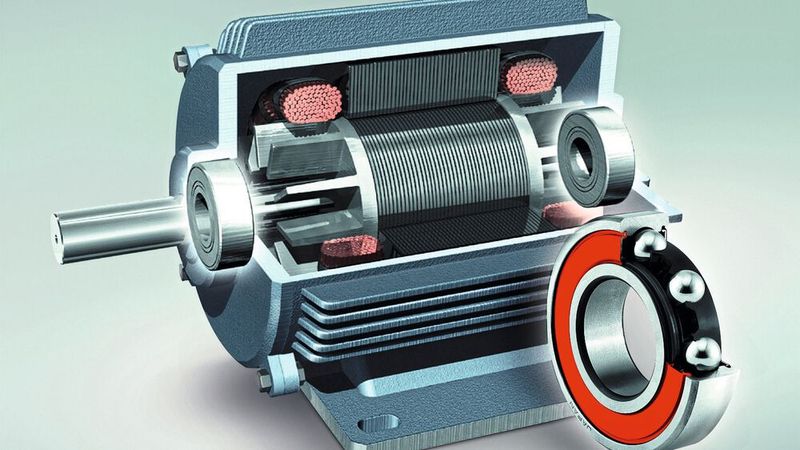 Bei der Lagerung von Elektromotoren kommen überwiegend Rillenkugellager zum Einsatz.