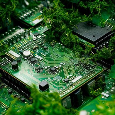 Green transition in power electronics: Ecodesign and modular systems close the material loop. (Source: © DigiArtStudio - stock.adobe.com)