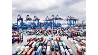 Das chinesische Unternehmen Cosco Shipping Port Limited, kurz Cspl, hat vom Bund die Genehmigung, sich an der Betriebsgesellschaft HHLA Container Terminal Tolleort GmbH (CTT) – hier im Bild – mit unter 25 Prozent zu beteiligen. Folgendes steckt dahinter ... (Bild: HHLA / Th. Rätzke)
