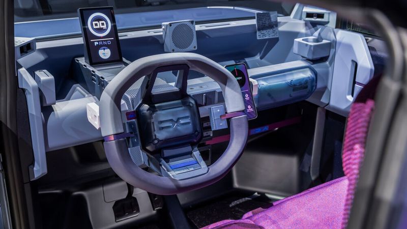 Inside, the Hipster surprises with a spacious feel and excellent all-around visibility. (Image:Dacia)