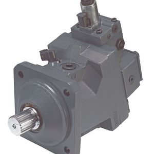 Bild 2: Axialkolbenmotor in Schrägscheibenbauart. Kegelrollenlager und Kolben-Stahldichtring reduzieren Verlustleistung, Länge und Gewicht. Bild: Sauer-Danfoss
