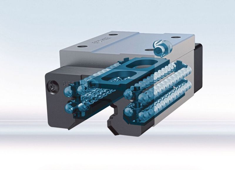 Profilschienenführungen mit vier Kugelreihen pro Laufwagen können Kräfte aus allen Hauptrichtungen aufnehmen. (Rodriguez)