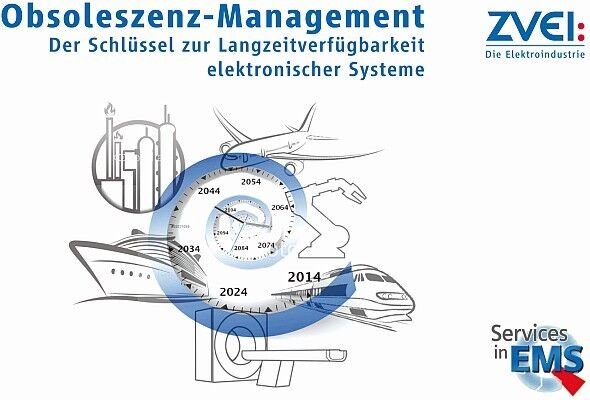 Obsoleszenz: Die neue Broschüre „Obsoleszenz-Management. Der Schlüssel zur Langzeitverfügbarkeit elektronischer Systeme“ des ZVEI dient als Diskussionsleitfaden. (ZVEI)