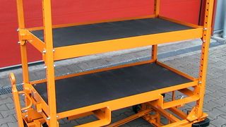 Mit dem JDC Multiregal (Jung Distribution Carrier) steht ein neuartiges Regalsystem für den Weg zwischen externem Logistikzentrum und Fertiung oder Montage zur Verfügung. (Archiv: Vogel Business Media)