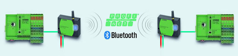 Unkomplizierte Konfiguration: Werden zwei Bluetooth-Adapter FL Bluetooth AP von Phoenix Contact zeitgleich eingeschaltet, konfigurieren sie sich automatisch als Punkt-zu-Punkt–Bridge (Archiv: Vogel Business Media)