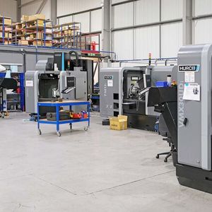 A view of the area adjacent to the showroom at Hurco’s High Wycombe technical centre, where new machines are prepared for delivery and second-hand machines are refurbished.(Source:  Hurco)