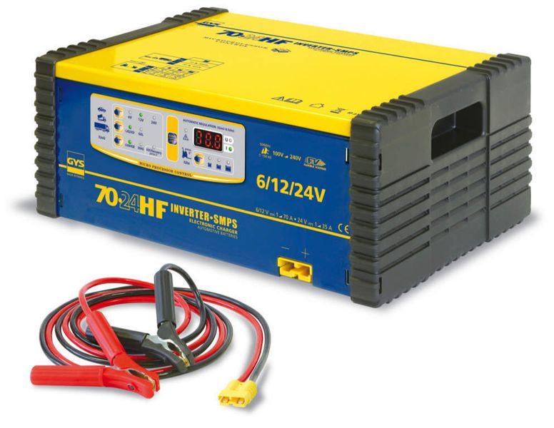 Das Batterieladegerät Inverter-70-24HF lässt sich auf 6-, 12- und 24-Volt umschalten. (Archiv: Vogel Business Media)