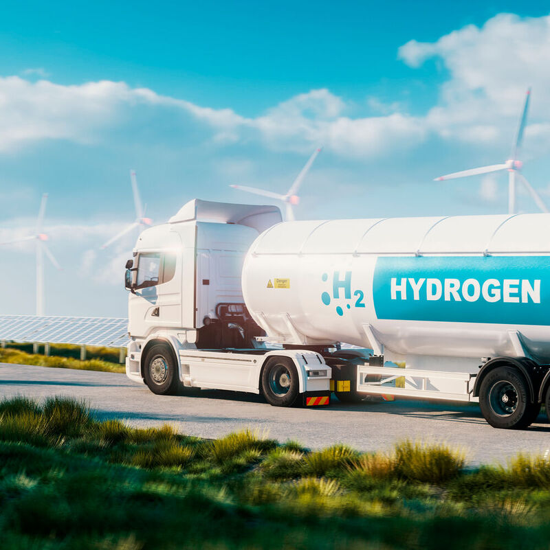 Transport LKW mit Wasserstoff