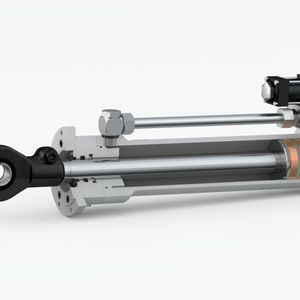 Ein Hydraulikzylinder von Hänchen mit integriertem Wegmesssystem.(Bild:  Herbert Hänchen)