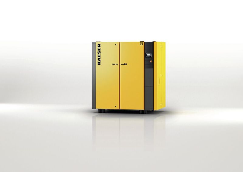 Schraubenkompressoren sind das zuverlässige Rückgrat der industriellen Drucklufterzeugung. Die innovative CSD/CSDX-Baureihe von Kaeser Kompressoren mit zahlreichen Features produziert diese noch effizienter, zuverlässiger und energiekostensparender als je zuvor. (Bild: Kaeser)