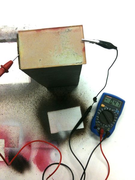 Versuchsaufbau für eine Messreihe (Bild: © BAU KUNST ERFINDEN/Klussmann/Klooster)
