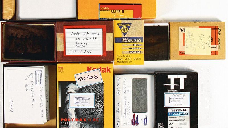 Original Filmnegative des Grand Prix Bern 1936–1938. 3.556 Euro war der Käufer bereit dafür zu bezahlen. (Bild: Seidel)