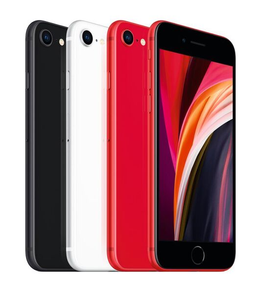Das aus Alu gefertigte neue iPhone SE ist in den Farben Weiß, Rot und Schwarz verfügbar. (Apple)