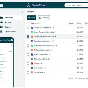 OpenCloud bietet als Form von OwnCloud eine ähnliche Oberfläche und Funktionen wie OwnCloud. Die Anbindung ist auch mit mobilen Apps möglich. (Bild:  OpenCloud)