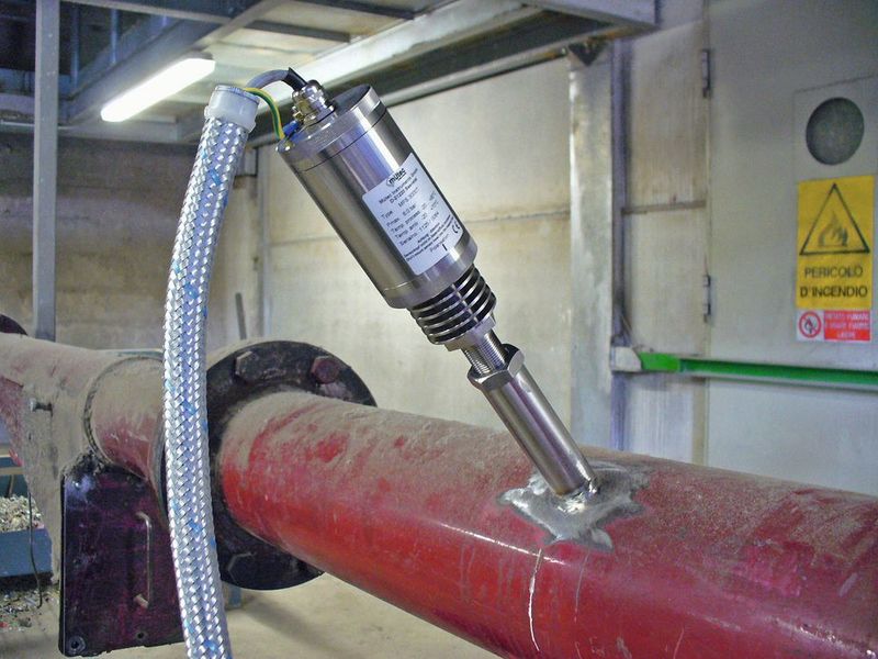 Hier eine Durchflussmessung bei der Sekundärbrennstoff-Einblasung im Zementwerk. (Mütec)