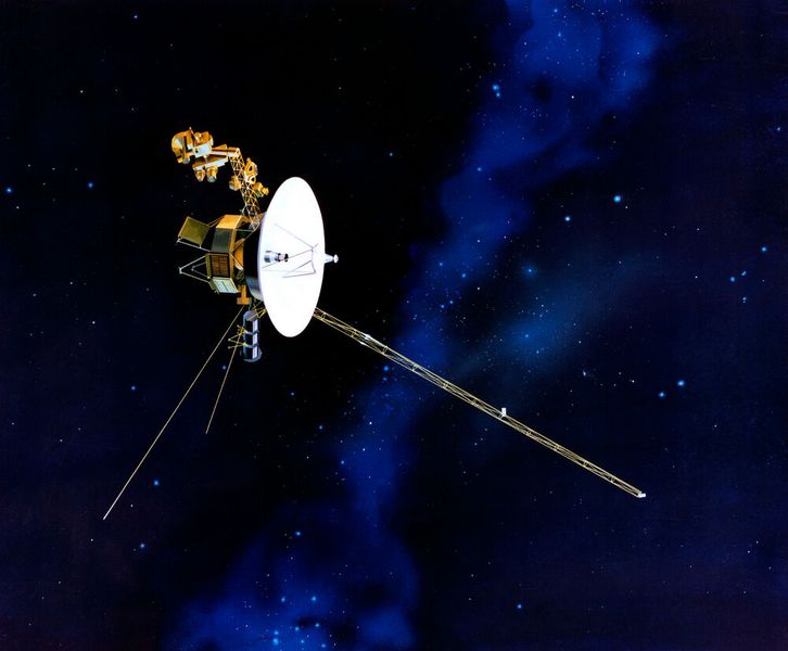 Künstlerische Darstellung der Voyager-Sonde im All (Bild: Public domain)
