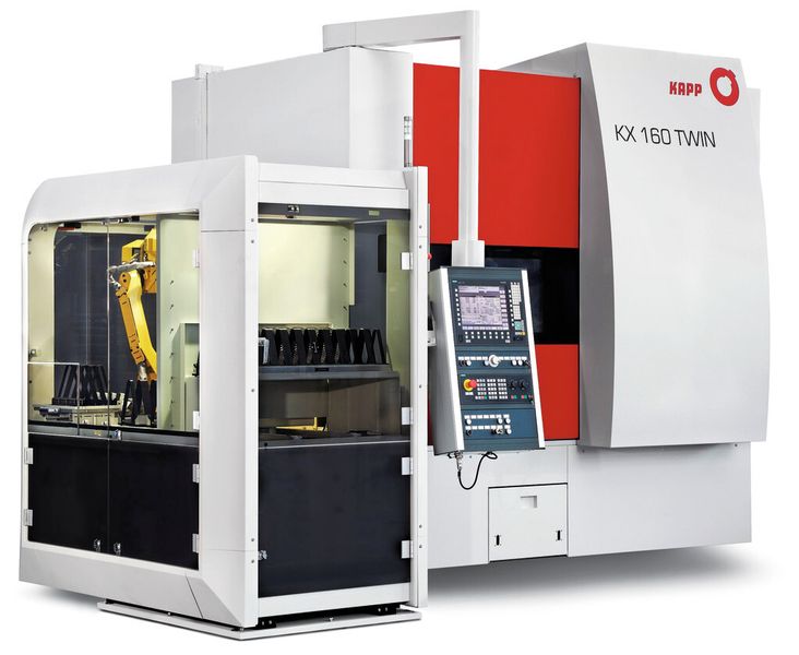 Bild 4: Hier eine Kapp KX 160 Twin mit externem Beladesystem und zwei Werkstückspindeln. (Bild: Kapp)