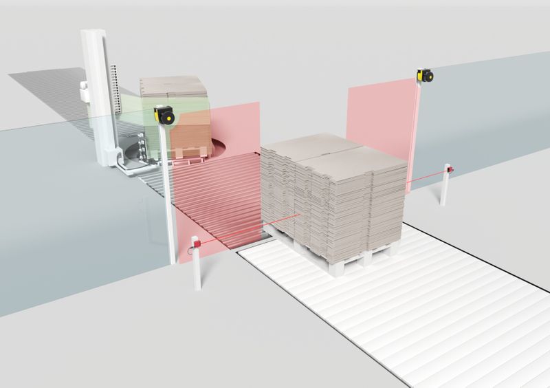 Bild 4: Zugangssicherung mit dynamischer Formatanpassung. (Bild: Leuze electronic GmbH + Co. KG)