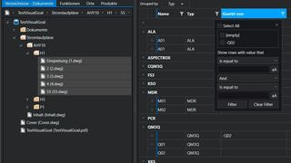 Mächtige Datenbankansicht in Exs zum Filtern, Auswerten und Modifizieren. (MuM Mensch und Maschine)