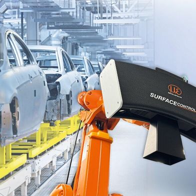 The Surface Control Automotive measuring system from Micro-Epsilon automatically detects dents, scratches and other surface defects on body shells. (Image:Micro-Epsilon)