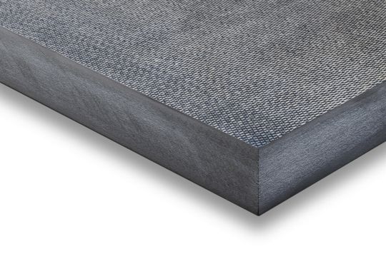 (Der Hochleistungswerkstoff Tecatec PPS CW50 black ist ein kohlenfaserverstärktes Polyphenylensulfid.Bildquelle: Hufschmied Zerspanungssysteme)