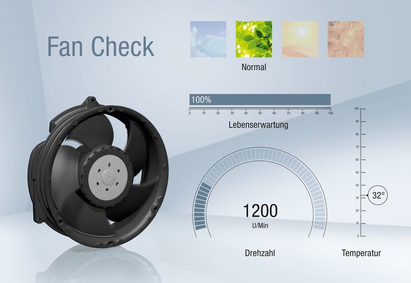 Individuelle Lebensdauerberechnung „on Bord“. (Bild: Ebm-Papst)