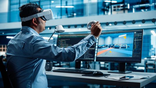 Laut einer Umfrage kann sich derzeit jeder Fünfte eine industrielle Revolution durch das Metaverse vorstellen.(Bild:  Gorodenkoff - stock.adobe.com)