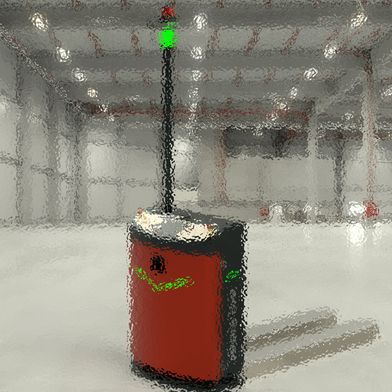 Der Melkus G130 3.0 als neues Power-AGV mit elektrischem Differentialgetriebe für Fahrten mit hoher Geschwindigkeit, einem 360°-Rundumblick und einem hocheffizienten Batterie- und Ladekonzept. (Bild: Melkus Mechatronic)