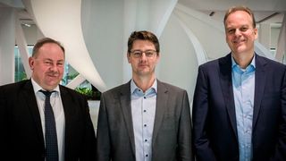 Die neue Geschäftsleitung von Auma: Henrik Newerla (COO), Ferdinand Dirnhofer (CSO) und Jörg Hoffmann (CEO) (v.l.n.r.). (Auma)