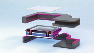 Flüssige Haftklebstoffe lassen sich selbst auf kleinste Bauteile präzise dosieren, beispielsweise bei der Fertigung von Smartphone-Lautsprechern. (Delo)