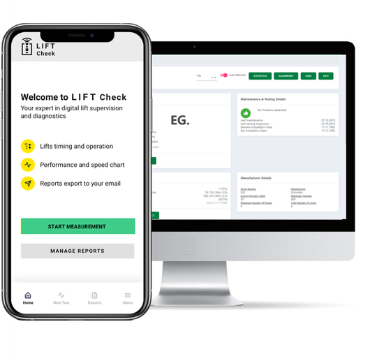 (Lift Check App und Dashboard. Bildquelle: Dekra Digital)