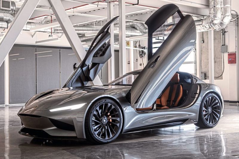 Bei Karma arbeitet man an gleich mehreren E-Sportwagen-Projekten: Hier die Studie SC2, die Aussicht auf ein über 1.000 PS starkes Hypercar geben soll. (Karma Automotive)