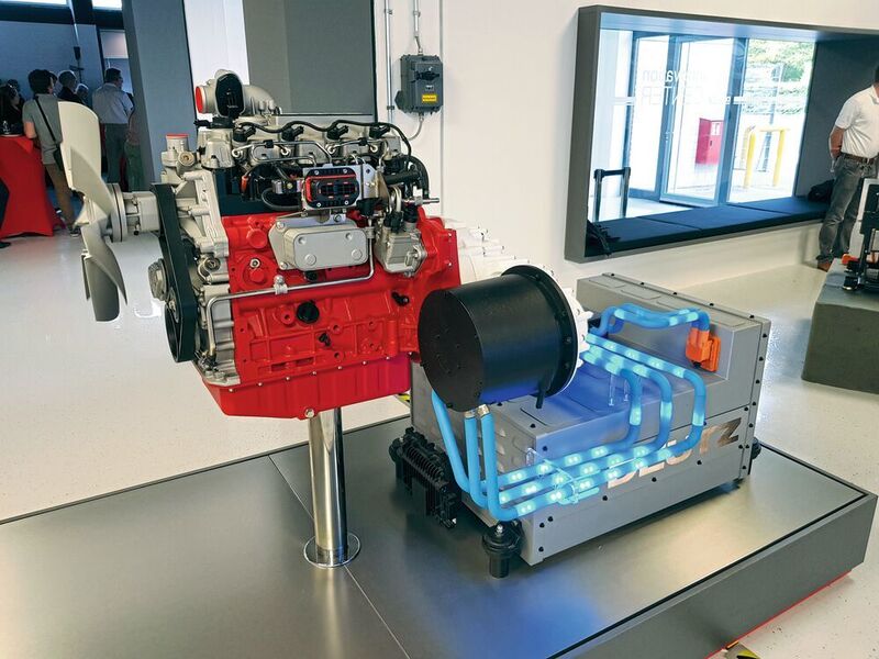 Der Hybrid-Antrieb von Deutz besteht aus einem 55-kW-starken Dieselmotor Deutz TCD 2.2  und einer 20-kW-starken E-Maschine. Das elektrische System arbeitet mit einer Systemspannung von 48 Volt. (S.Häuslein/konstruktionspraxis)
