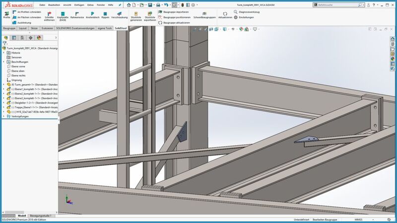 Solidsteel parametric verbessert und beschleunigt den Konstruktionsprozess, da der Anwender auf normgerechte Verbindungen zurückgreifen kann. (DPS)