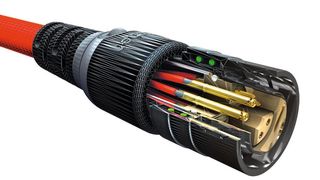 Bei den neuen MP11-Steckverbinder der Minimax-Serie von Fischer Connectors wurden bei der Kabelkonfektionierung die einzelnen Litzen mehrfach vergossen.  (Fischer Connectors)