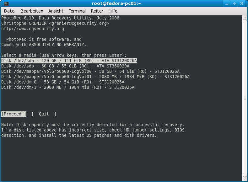 Photorec 6.10 für Linux erkennt auch Software-RAIDs und logische Volumes. (Archiv: Vogel Business Media)