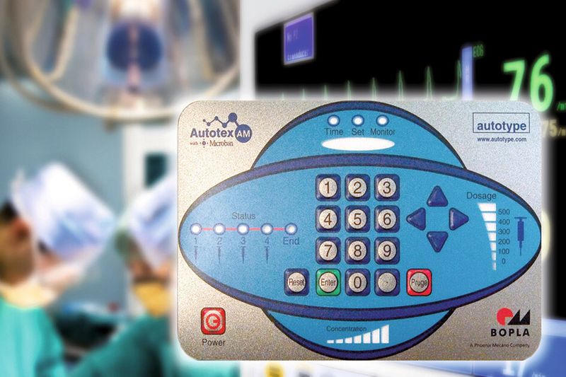 Die antimikrobielle Folientastatur Autotex_AM verhindert Wachstum undReproduktion von Bakterien. (Bild: Bopla)