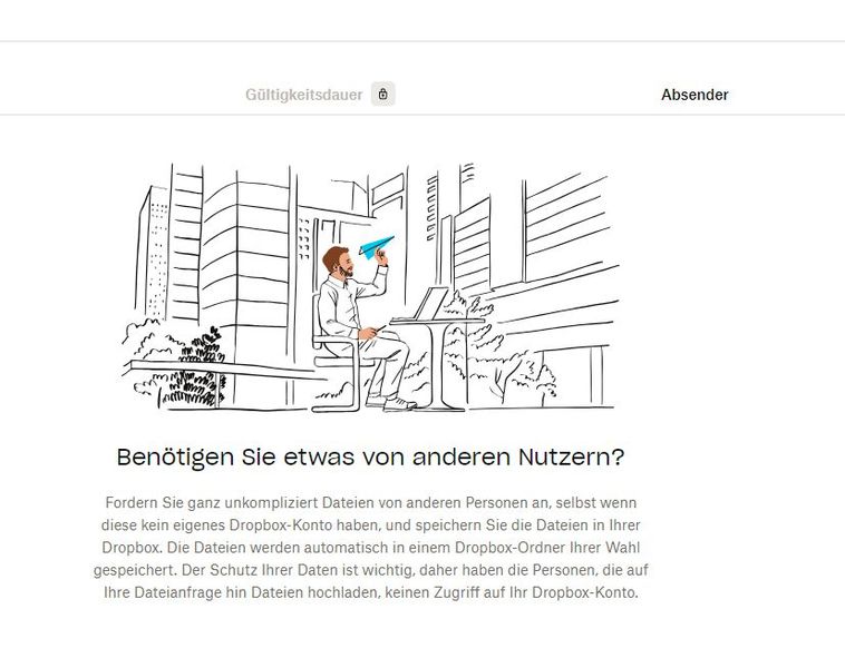 „Dateien anfragen“ ist ein ideales Werkzeug, um Dokumente von verschiedenen Benutzern zu sammeln und in einem Ordner zu bündeln. (Bild: Joos – Dropbopx)