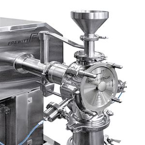 The Frewitt mill Hammerwitt-3 with a special inlet for introducing liquid nitrogen and smallest quantities (50 g) guarantee optimum milling of different pharmaceuticals.