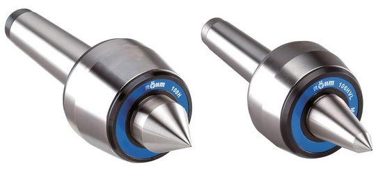 Mit den neuen mitlaufenden Zentrierspitzen von Röhm holen sich Dreh- und Schleifspezialisten langlebige und jetzt auch noch hochpräzise Zerspanungshelfer ins Haus. Links sieht man die Variante HP Pro und rechts ist es die HVLP Pro. Lesen Sie hier mehr zu den Neuheiten ...(Bild:  Röhm)