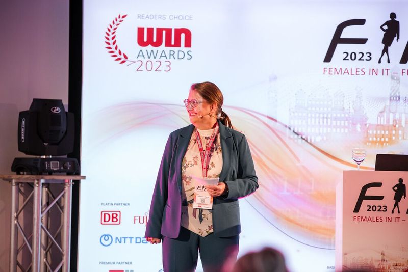  Und weiter ging es im Programm mit der Keynote von Christiane Dippold von der DB Systel. (Bild: www.hamann.photo)