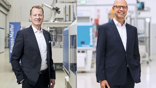 Dr. Frank Stieler (rechts) wird die Geschäftsführung der Krauss-Maffei Group GmbH zum 31. März 2020 beenden und diese an Dr. Michael Ruf, derzeitiger COO des Unternehmens, übergeben, wie das Krauss-Maffei mitteilt. Ruf wird ab 1. April 2020 seine neue Funktion wahrnehmen. (Krauss-Maffei)