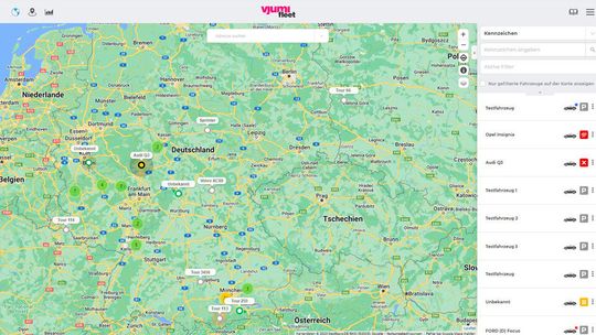 „Dem Flottenmanager werden alle relevanten Daten gesammelt in einem Dashboard angezeigt.“(Bild:  SELECT AG / d.amp GmbH)
