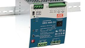 Bild 3: Abbildung der All-In-One DC-USV DRS-480 links und des 500 Watt Netzteils UHP-500R mit integrierter Redundanzfunktion rechts. (Bild: Mean Well)